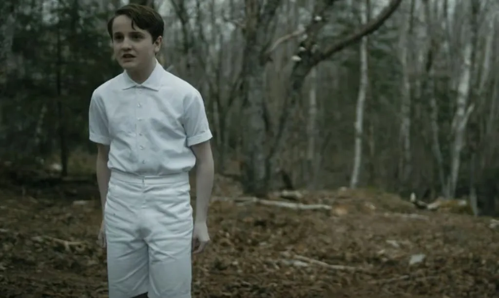 Boy in White and Man in Yellow