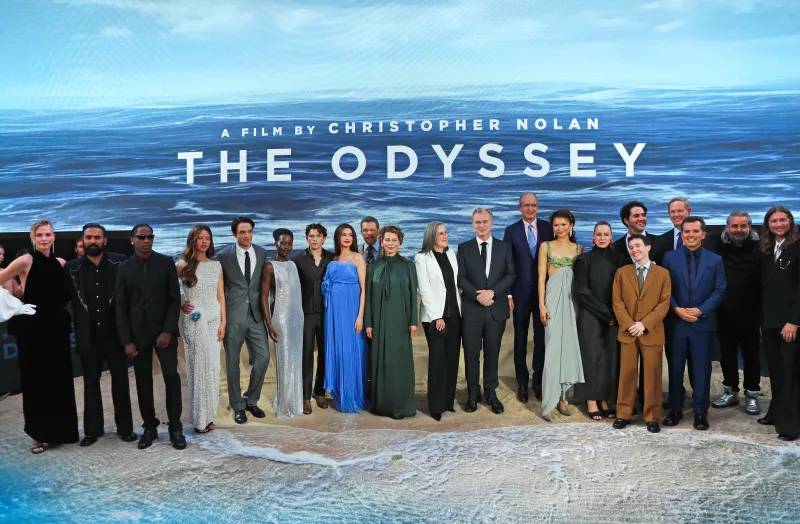 The cast of The Odyssey at the premiere